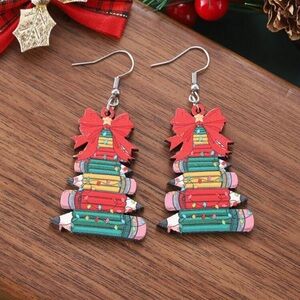 Festive Christmas Tree Earrings